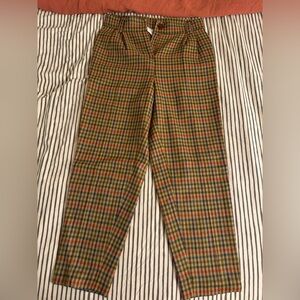 Kolonaki Women's Wool Plaid Trousers